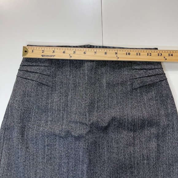 Express Gray Zip Back Layered Detail Pencil Skirt Size Small - Picture 9 of 14